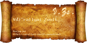 Várallyai Zsolt névjegykártya