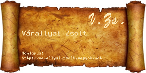 Várallyai Zsolt névjegykártya